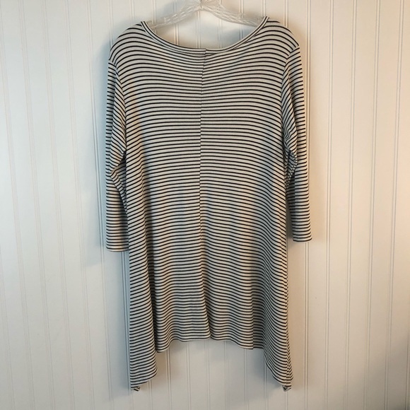 Now N Forever Black White Stripe Heart Tunic Dress - Picture 5 of 8